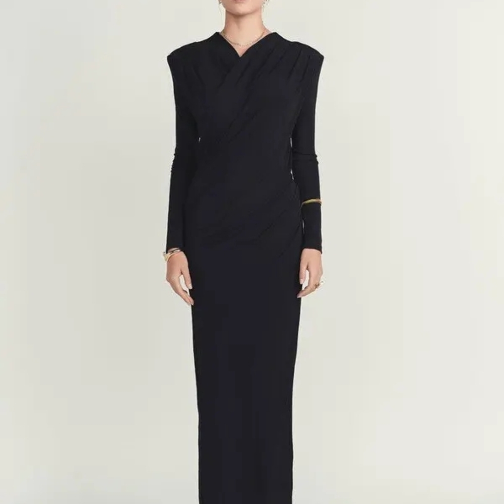 Ellie MAKIR Cascade Dress NAVY